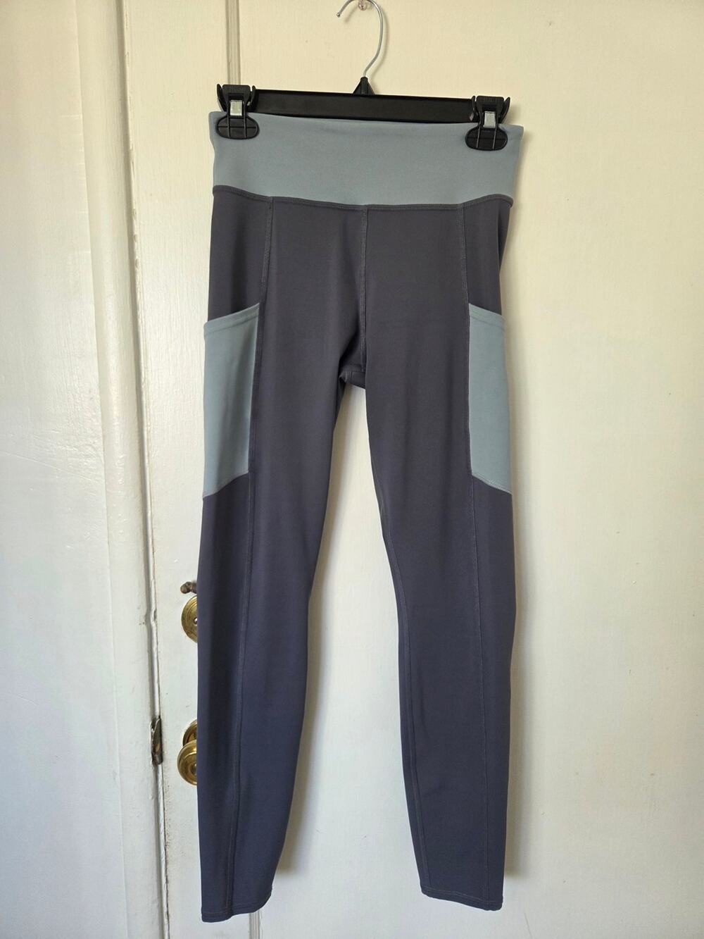Parks Project Glacier Trail Workout Hike Leggings Blue and Light Gray Small